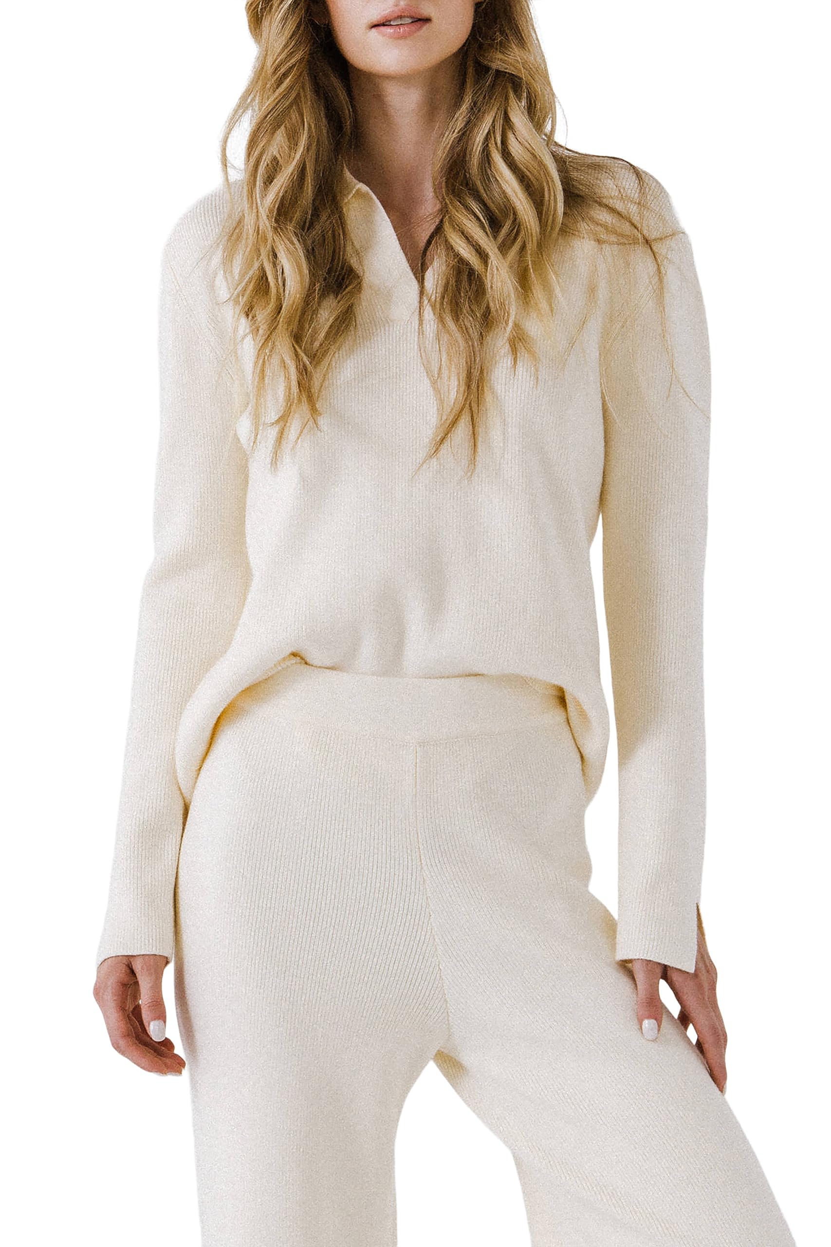 English Factory Women's Collared Knit Sweater