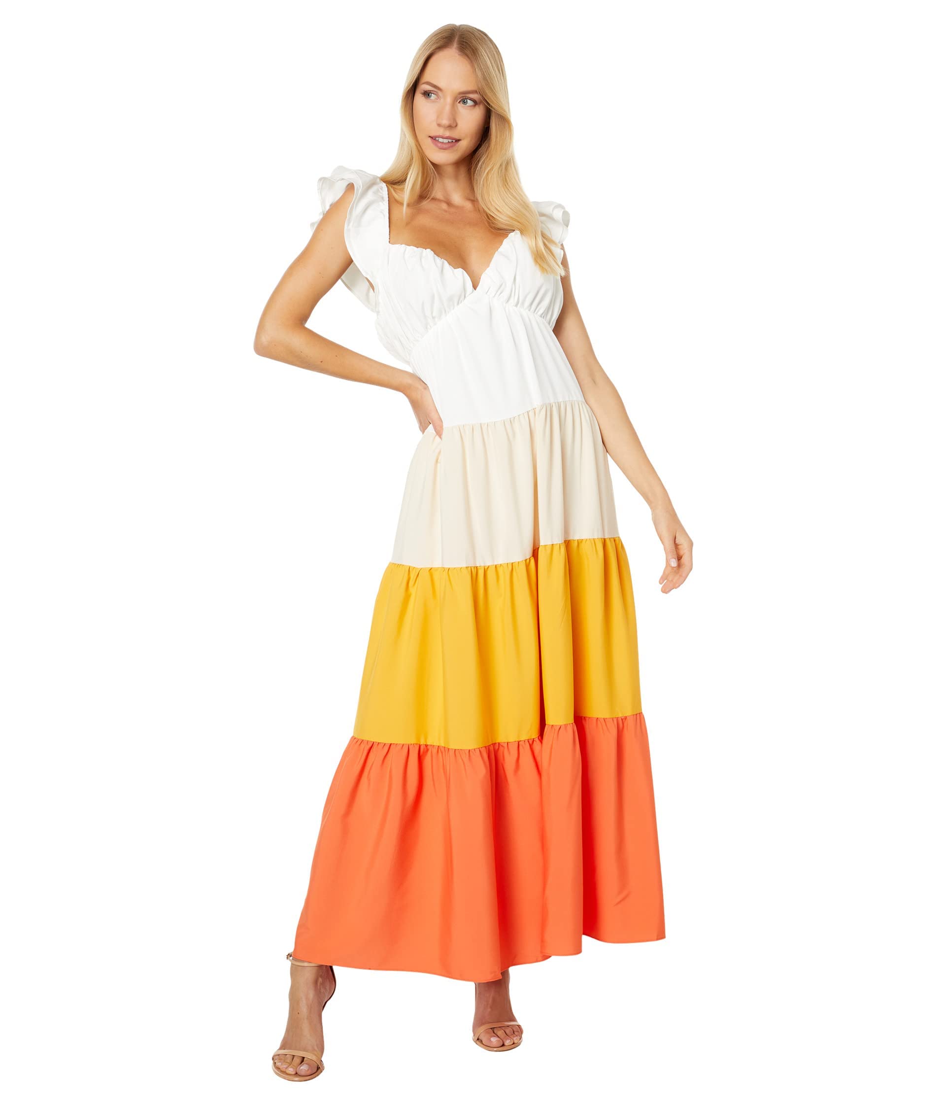English Factory Women's Sunset Colorblock Maxi Dress