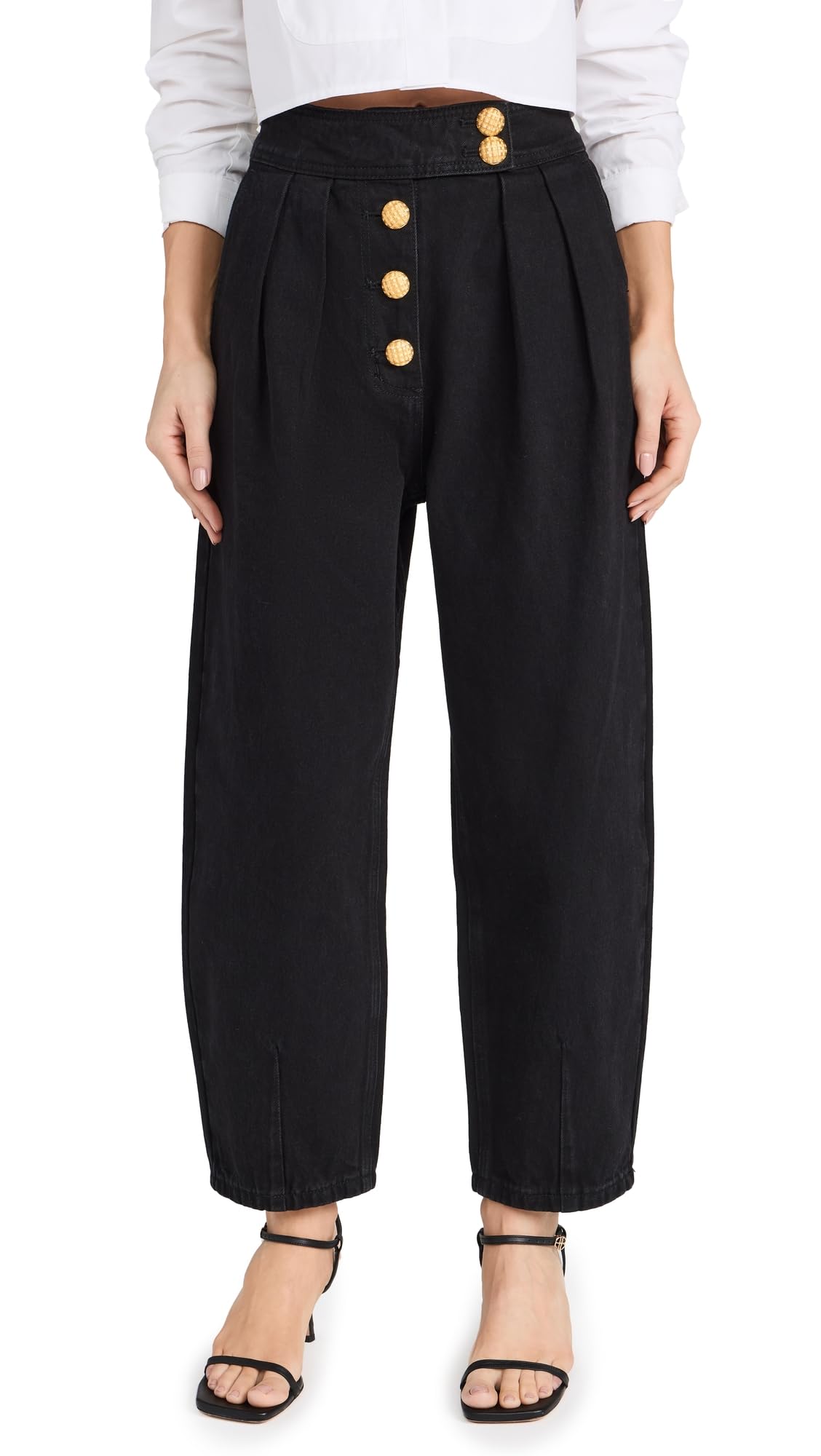 English Factory Women's Cropped Denim Trousers